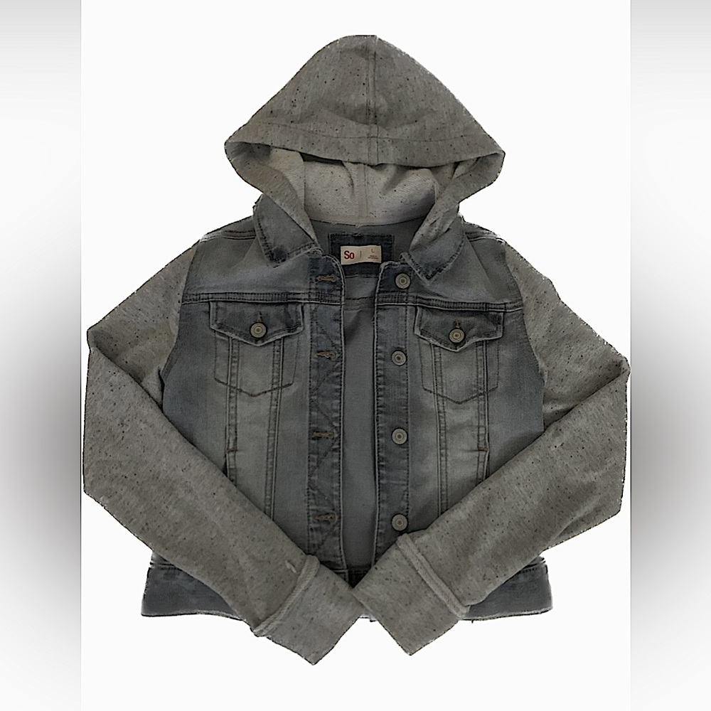 Brand: So - Blue and Gray Denim Jacket For Kids